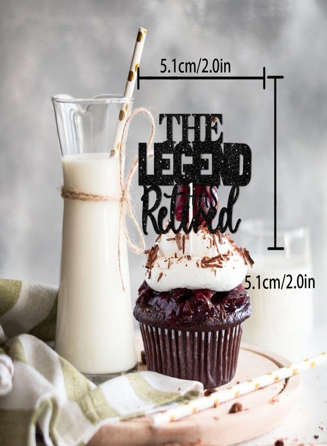 LETLIMIT 18 قطعة من زينة الكب كيك ذات التصميم الجذاب باللون الأسود، زينة حفلات عائلية بمناسبة عيد الأب، زينة حفلات عيد ميلاد الرجل المغادر - Image 2