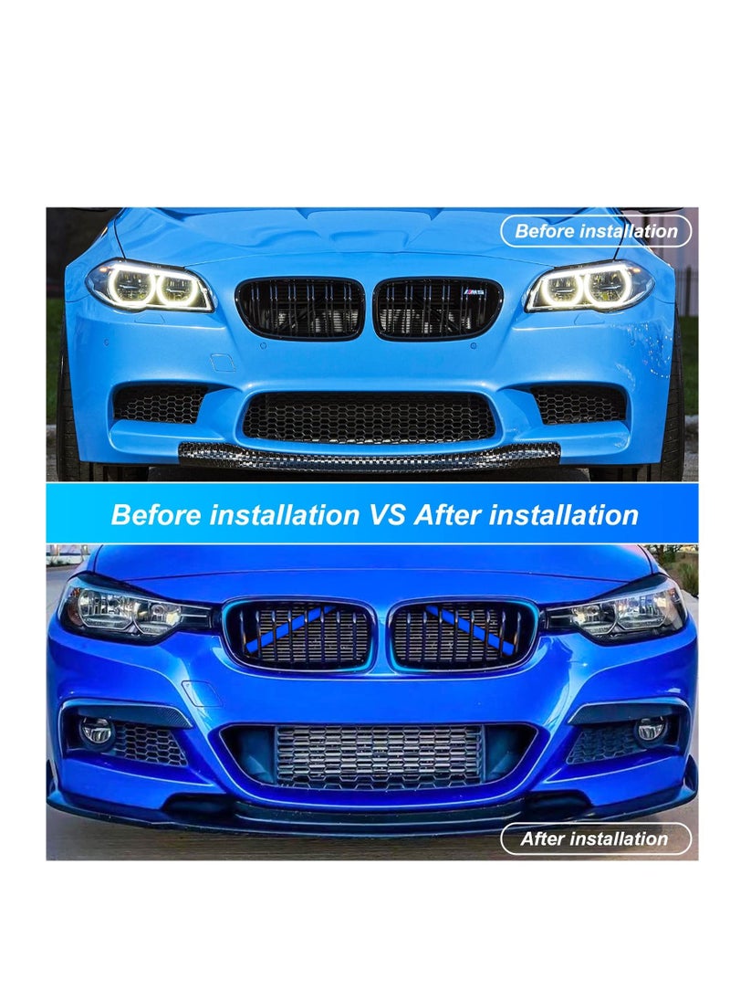 SYOSI - 2pcs Grille Insert Trims Stripe, Compatible with M Sport V Barce Grill Insert Trim for Bmw F20 F30 G30, Grille Strips for Bmw Series 2 3 5 328i 535i (blue) - Image 1