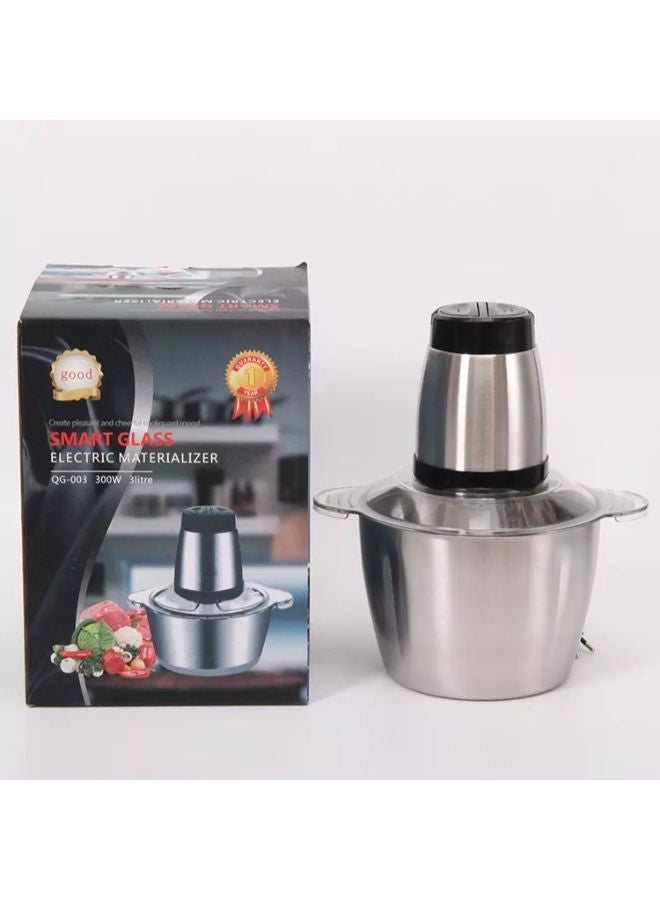 SHOPI Electric Meat Chopper and Grinder, Stainless Steel Food Processor for Vegetable and Fruits 3L - Image 1