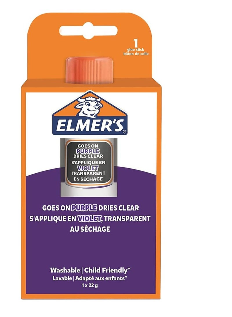 إلميرز عصا غراء أرجوانية قابلة للاختفاء، محتوى 22 جرامًا - Image 1