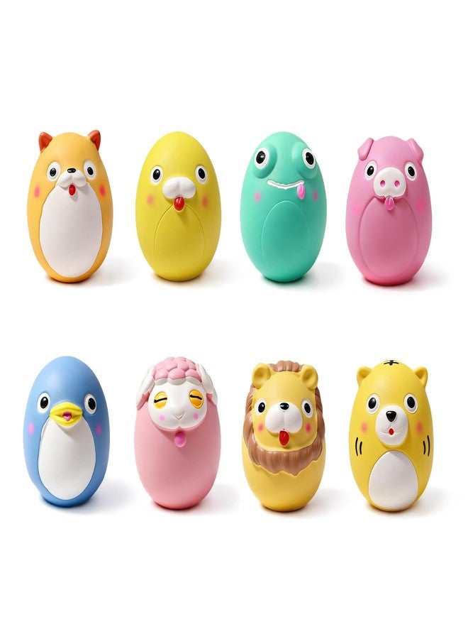 SCHITEC Squeaky Puppy Toys, Interactive Animal Dog Toy Pack, Cute Latex Rubber Squeak Pet Balls for Puppies Mini Small Breed Dogs - Image 1