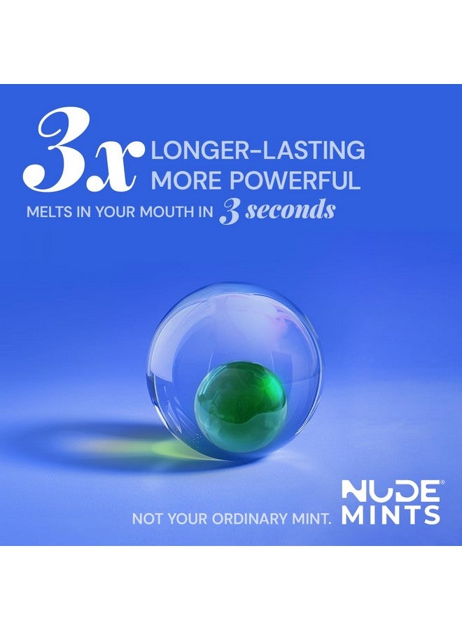 NUDE NUDE MINTS | Dual Action Liquid Capsules | Mouth Watering Mint - Lasts 3X Longer - 3X Stronger - Extreme Bad Breath Treatment For Adults - Sugar Free, 0 Calorie - Variety - 5 Pack - 150 Capsules - Image 4