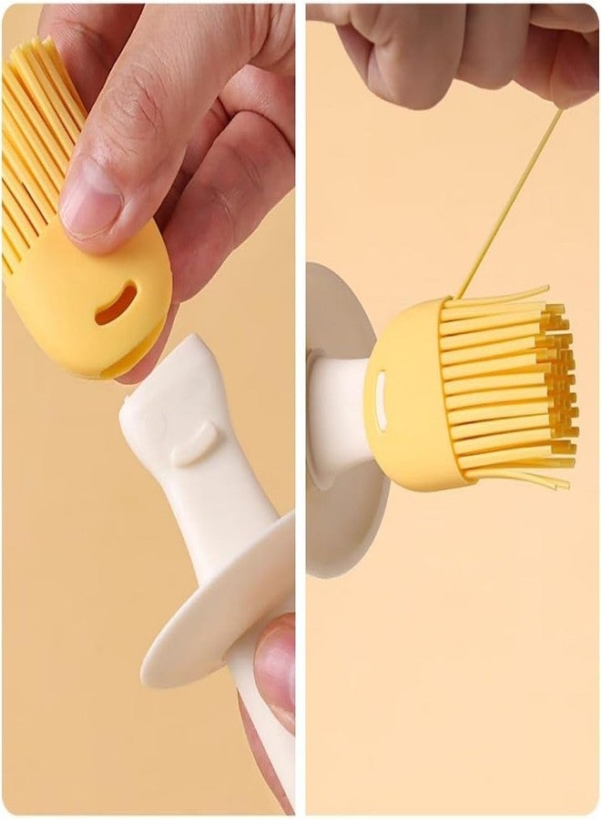 STARFLYER Silicone Oil Brush with Bottle Dispenser Bottle, with Silicone Brush, Used for Kitchen Cooking, Frying, Baking, Barbecue, Pancakes, air Fryer, marinated. - Image 3
