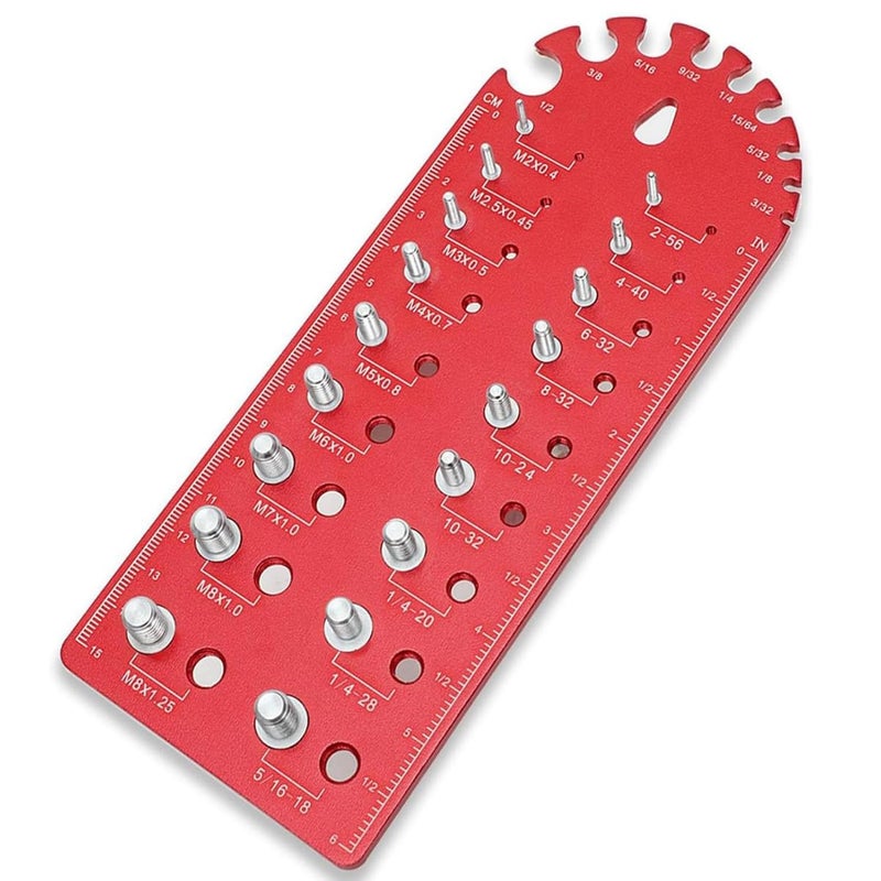 Aluminium Alloy Nut Thread Checker Accurate Metric Screw Size Identification Tool - Image 2