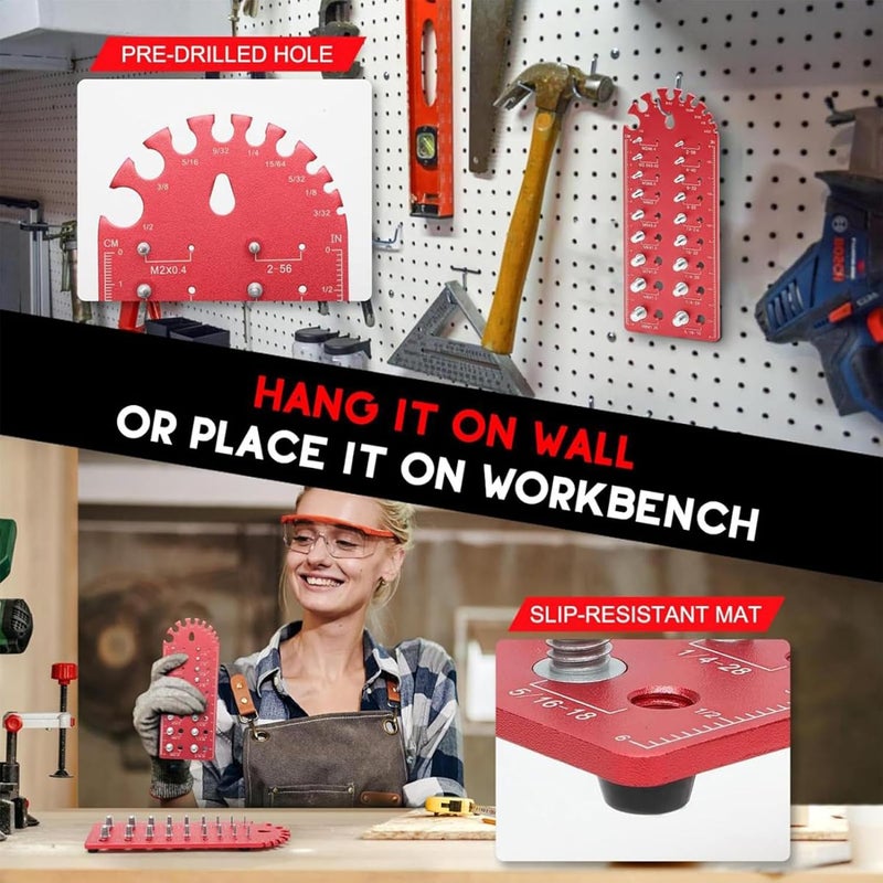 Aluminium Alloy Nut Thread Checker Accurate Metric Screw Size Identification Tool - Image 4