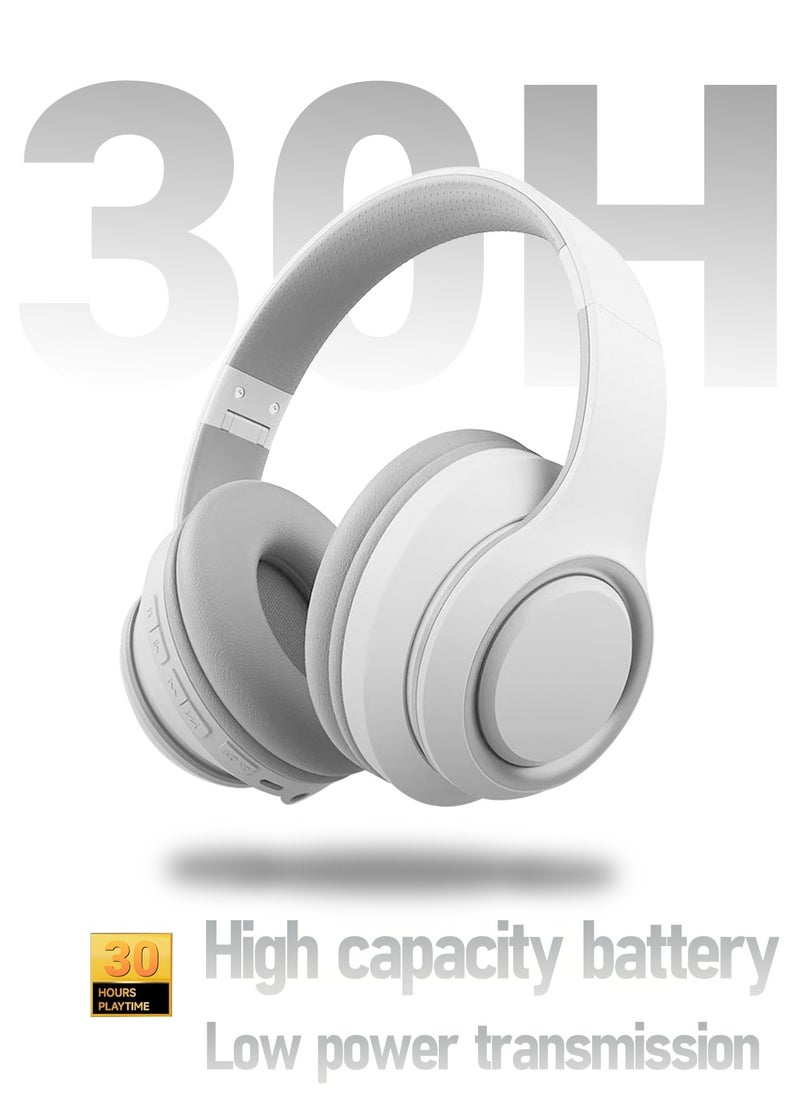 HEROCKX Headphones-Wireless Bluetooth Headphones-HIFI Sound Quality Adaptive Noise Reduction-Long Battery Life Wireless Headphones-Foldable White  - Image 5