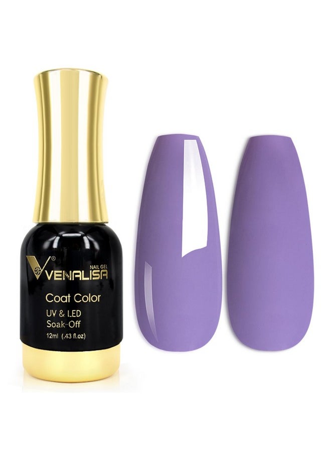 V VENALISA - Venalisa Purple Lavender Gel Nail Polish, 1Pcs Light Purple Gel Polish Pastel Purple Color Nail Polish Gel High Gloss Soak Off U V Gel Nail French Nail Manicure Salon Diy - Image 1