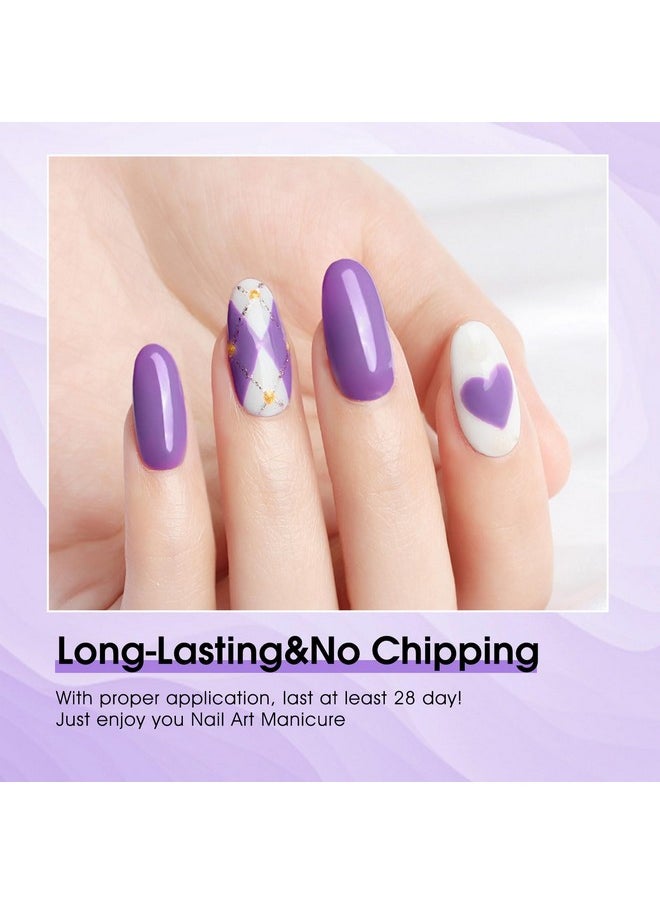 V VENALISA - Venalisa Purple Lavender Gel Nail Polish, 1Pcs Light Purple Gel Polish Pastel Purple Color Nail Polish Gel High Gloss Soak Off U V Gel Nail French Nail Manicure Salon Diy - Image 1