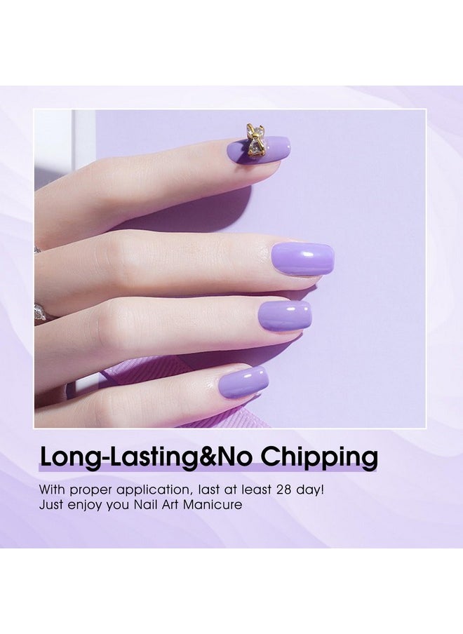 V VENALISA - Venalisa Purple Lavender Gel Nail Polish, 1Pcs Light Purple Gel Polish Pastel Purple Color Nail Polish Gel High Gloss Soak Off U V Gel Nail French Nail Manicure Salon Diy - Image 1