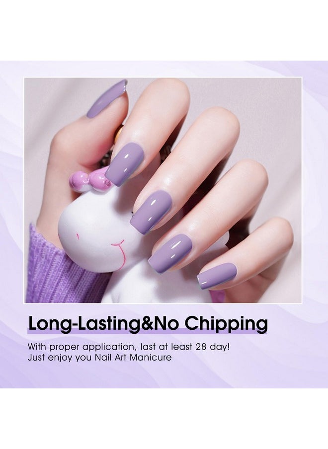 V VENALISA - Venalisa Purple Lavender Gel Nail Polish, 1Pcs Light Purple Gel Polish Pastel Purple Color Nail Polish Gel High Gloss Soak Off U V Gel Nail French Nail Manicure Salon Diy - Image 1