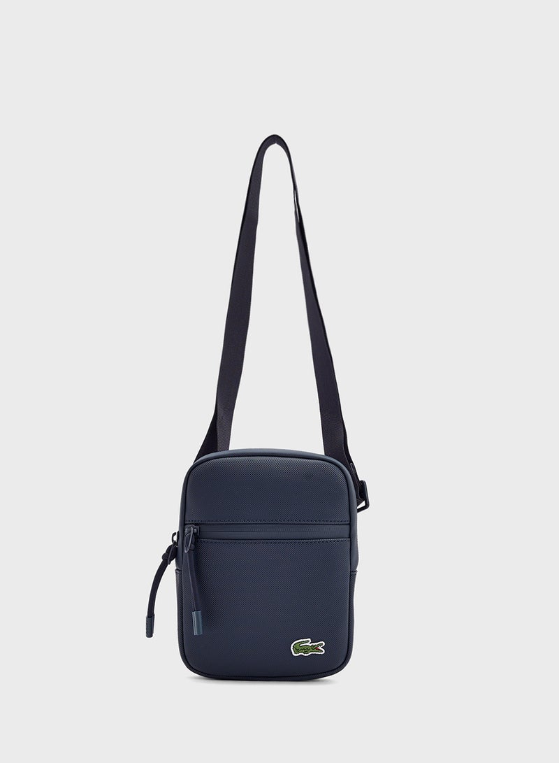 LACOSTE Logo Zip Over Crossbody  - Image 1