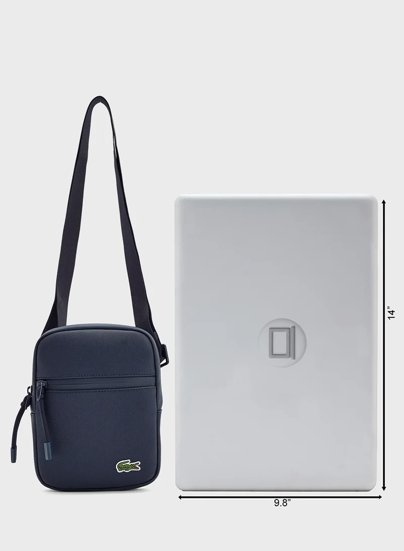 LACOSTE Logo Zip Over Crossbody