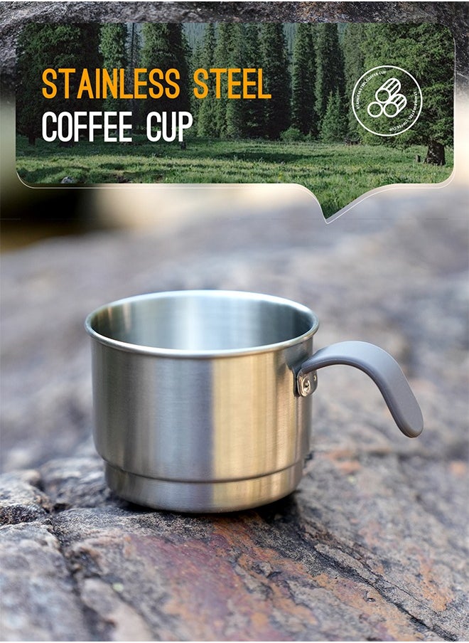 Cafelffe New 2-in-1 Portable Coffee Machine Hand Press Coffee Maker With Bracket Compatible With Larger Cup Sizes and Stainless Steel Coffee Cups For Outdoor Travel And Camping Black  - Image 5