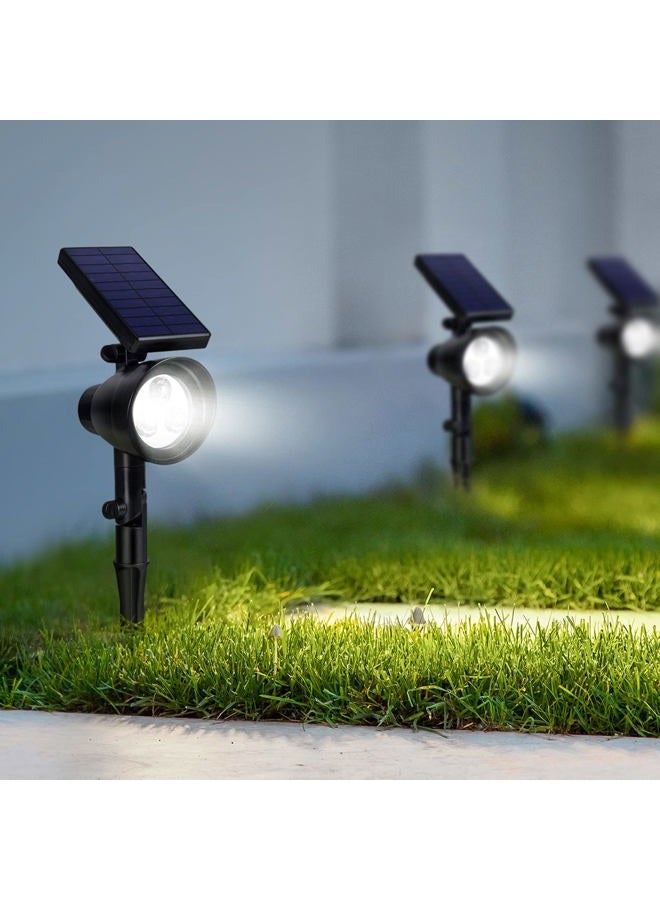 InnoGear Solar Lights, 2-in-1 Waterproof 3 LED Solar Spotlights Adjustable Wall Light Landscape Lighting Security Light Outdoor Auto On/Off for Patio Deck Yard Garden Driveway, Pack of 4 - Image 1