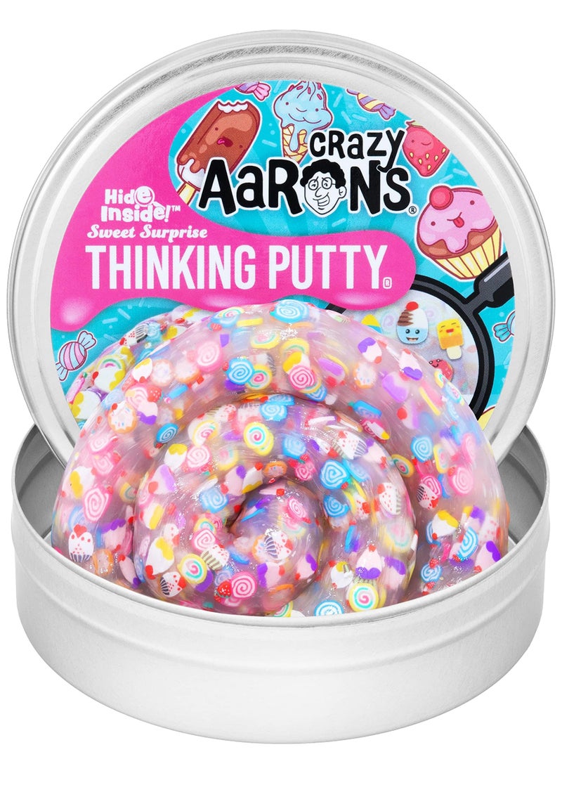 Crazy Aarons Thinking Putty Sweet Surprise Clear Sensory Putty for Kids and Grown ups in a 4 Tin Creative and Endless Fun Stress Relief Therapy Toys Never Dries Out Made in USA - Image 2