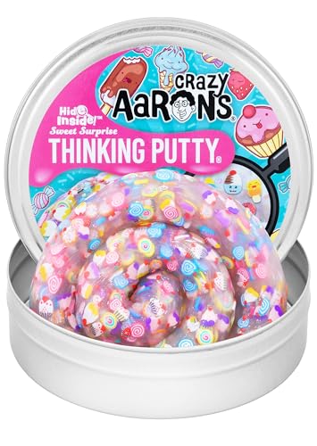 Crazy Aarons Thinking Putty Sweet Surprise Clear Sensory Putty for Kids and Grown ups in a 4 Tin Creative and Endless Fun Stress Relief Therapy Toys Never Dries Out Made in USA - Image 1