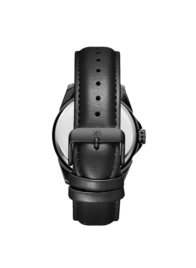 KENNETH SCOTT Men's Black  Dial Analog Watch - K24022-BLBBO