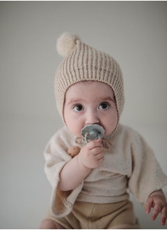 FRIGG Daisy Latex Baby Pacifier, 6-18 Months, Pack of 2, Size 2 - French Grey/Woodchuck  - Image 2