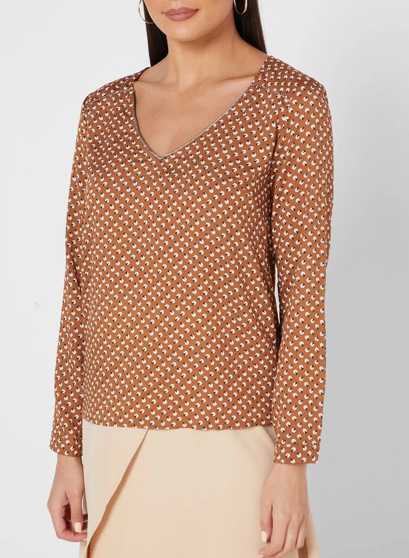 ELLA Abstract Print Top