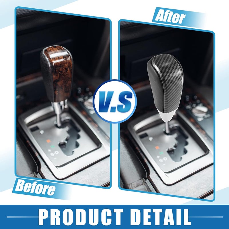 A ABSOPRO Gear Stick Shift Knob for Toyota Land Cruiser, 4Runner, and Tundra - Carbon Fiber Pattern Black - Image 5