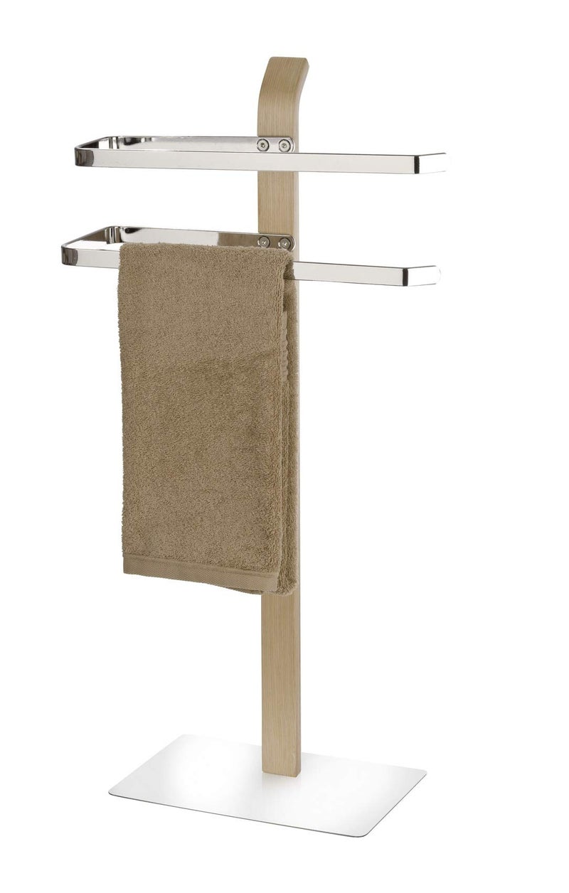 Wenko towel holder, modern stand for hand and bath towels, 21.5 x 40.5 x 79.5 cm - Image 1