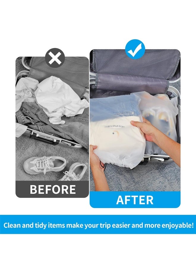 20PCS Clear Shoe Bags 30x40CM Drawstring Travel Shoe Bags for Packing, Waterproof Dustproof Portable Shoe Storage for Men and Women - Image 4