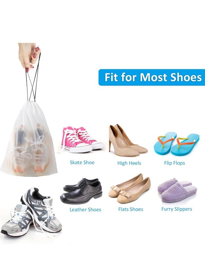 20PCS Clear Shoe Bags 30x40CM Drawstring Travel Shoe Bags for Packing, Waterproof Dustproof Portable Shoe Storage for Men and Women - Image 5