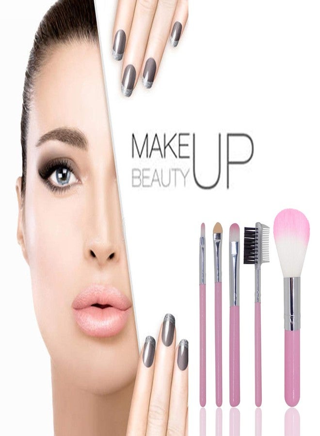 Kabello Cosmetic Makeup Brushes For Women And Girls Home And Parlour Use Set Of 5 Pcs 20 Grams Pack Of 1 - Image 5