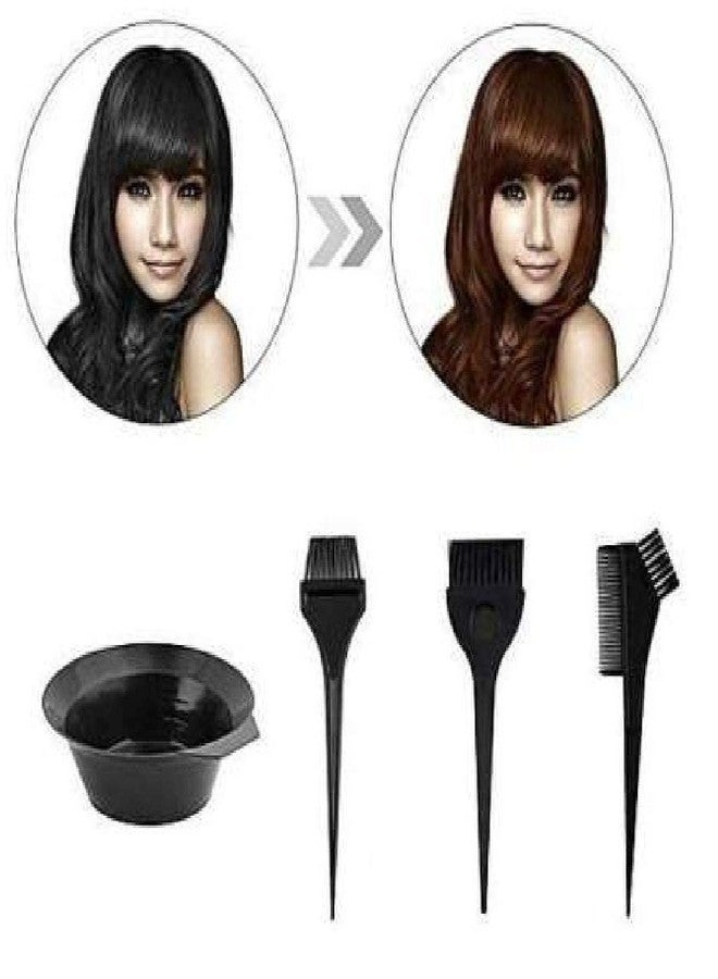 VALKYRIE 4 pcs of Hair Color Comb, Dye Brush and Color Mixing Bowl Colouring Kit (Black) (Hair dye Bowl and 3 Brush) - Image 5