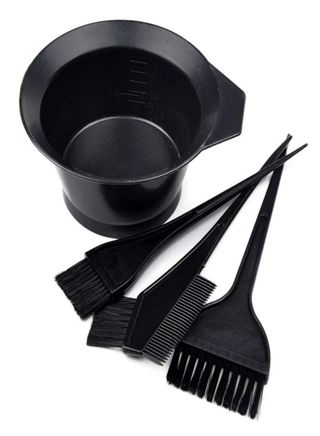 VALKYRIE 4 pcs of Hair Color Comb, Dye Brush and Color Mixing Bowl Colouring Kit (Black) (Hair dye Bowl and 3 Brush) - Image 2