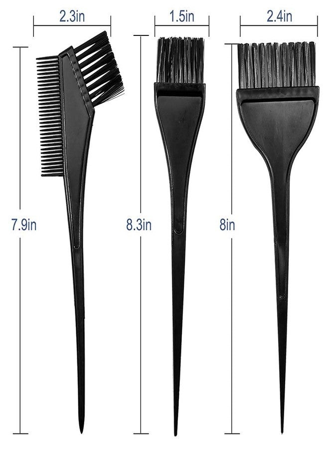 VALKYRIE 4 pcs of Hair Color Comb, Dye Brush and Color Mixing Bowl Colouring Kit (Black) (Hair dye Bowl and 3 Brush) - Image 1