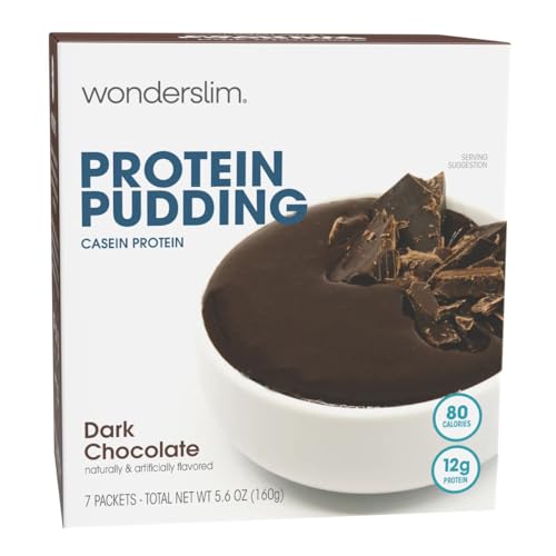 WonderSlim Protein Pudding Dark Chocolate Gluten Free Low Carb 7ct - Image 1