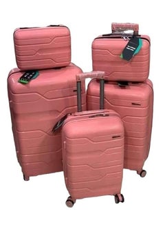 5-Piece Unbreakable Luggage Set – Silicone-Coated PP, TSA Lock, Expandable, 4 Silent Spinner Wheels – Rose Gold - pzsku/ZB8FCED835D9ED4F9A52DZ/45/_/1740385478/765fcd4e-7f9a-4641-823b-cc72b9bfb5b2