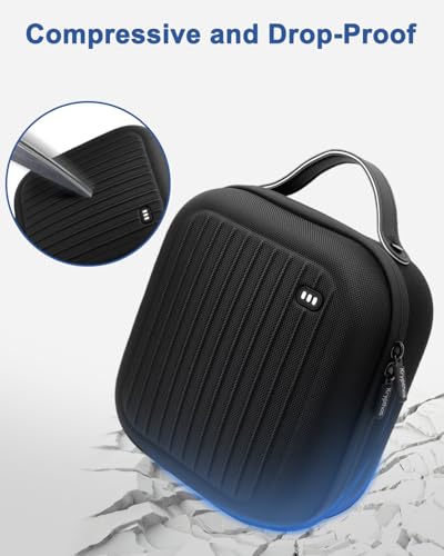Krypthos Hard Carrying Case Compatible with Meta Quest 3S/Quest 3/Quest 2/Vision Pro, Portable VR Gaming Headset and Touch Controllers Case with Lens Protector, for Travel and Home Storage (Black) - Image 5