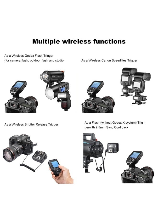 Godox XPro-S TTL 2.4G High-Speed Sync Wireless Flash Trigger Transmitter Compatible for Sony Cameras, 1/8000s,11 Customizable Functions,16 Groups and 32 Channels,2.4G Wireless X System