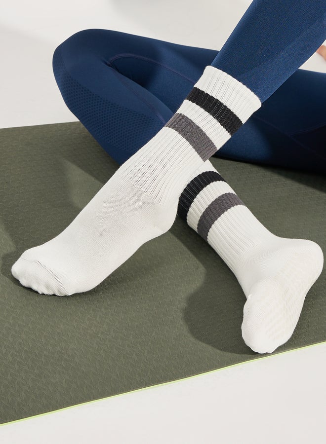 Styli Striped Detail Silicone Pad Base Yoga Socks  - Image 1