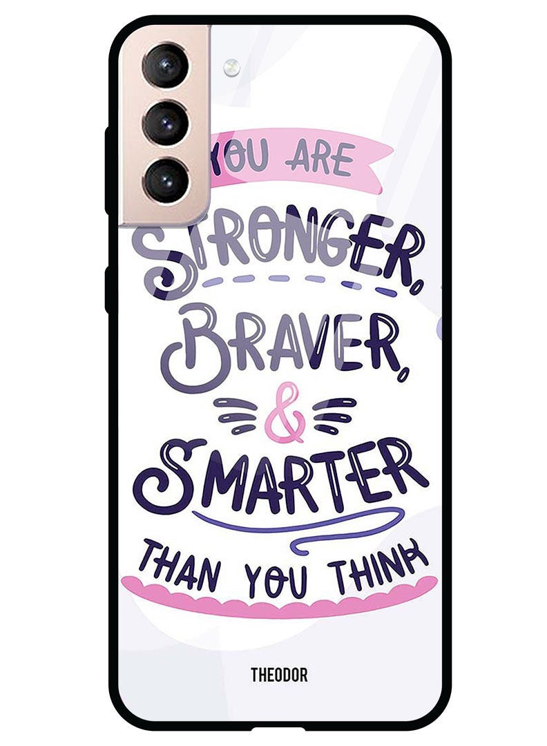 Theodor Protective Tempered Glass Case Cover Samsung Galaxy S21  You Are Stronger - Image 1