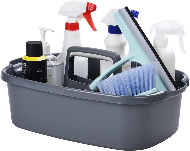 KEYOZA Cleaning Supplies Caddy, Large Plastic Cleaning Supply Organizer Bucket with Handle Portable Housekeeping Shower Tote Caddy Under Sink Tool Storage Baskets for Dorm, Bathroom, Kitchen - Image 1