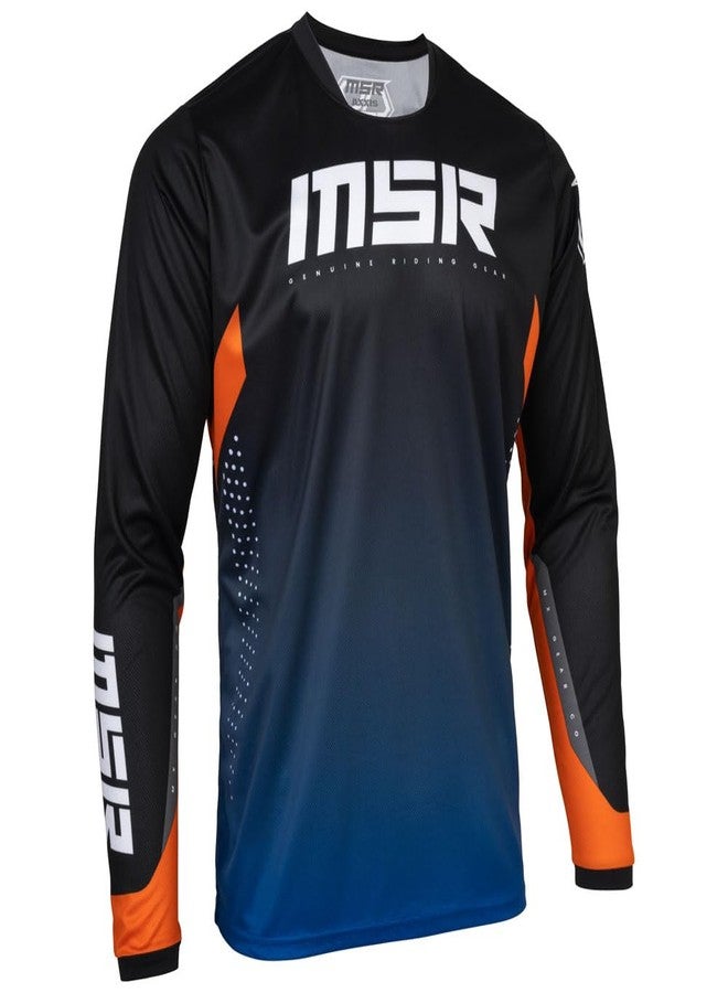 إم اس أر قميص MSR Axxis Proto للدراجات النارية الترابية، موتوكروس، مقاس كبير جدًا (XX-Large)، أزرق/برتقالي - Image 3