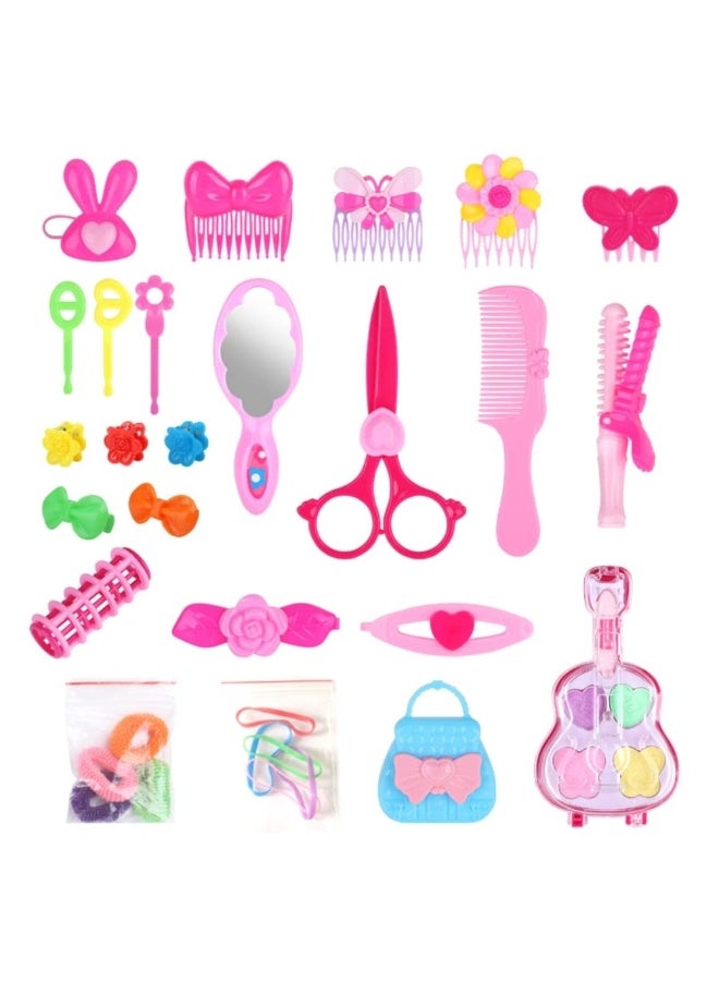 NajmStyle 25Pcs Hairdressing Makeup Dolls, Hair Styling Model Doll,Design Model Doll Head, Girls Playset with Beauty and Fashion Accessories - Image 3