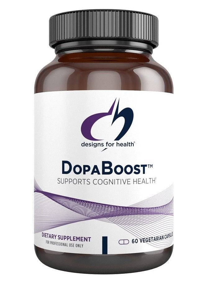 designs for health - Dopaboost Dopamine Support Supplement For Men + Women Acetylltyrosine Mucuna Extract Vitamin B6 Designed For Sleep Mood + Cognitive Support Vegan (60 Capsules) - Image 1