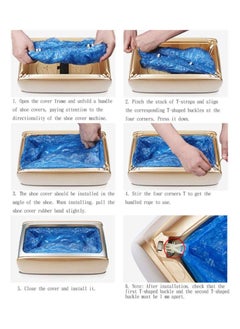 VINSTAR Automatic Shoe Cover Dispenser, Shoe Cover Machine, Non Slip Boot Cover Dispenser for Indoors, Shoe Wrapping Machine for Family, Gathering, Office - Gold  - Image 4
