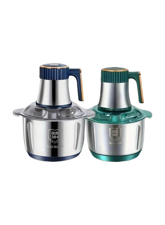 NIBEMINENT 5L Multifunctional Electric Chopper  Food Processor Added kneading/beating egg Stainless Steel Five-Speed, Six Pure Steel Blades, Quick Meat Grinder, Home Use Meat Mincer, Chop and Crush, Suitable for Kitchen, Vegetables, Onions, Garlic, Salad, Baby Food & 5L Multifunctional Electric Chopper  Food Processor Added kneading/beating egg Stainless Steel Five-Speed, Six Pure Steel Blades, Quick Meat Grinder, Home Use Meat Mincer, Chop and Crush, Suitable for Kitchen, Vegetables, Onions, Garlic, Salad, Baby FoodBundle - Image 1