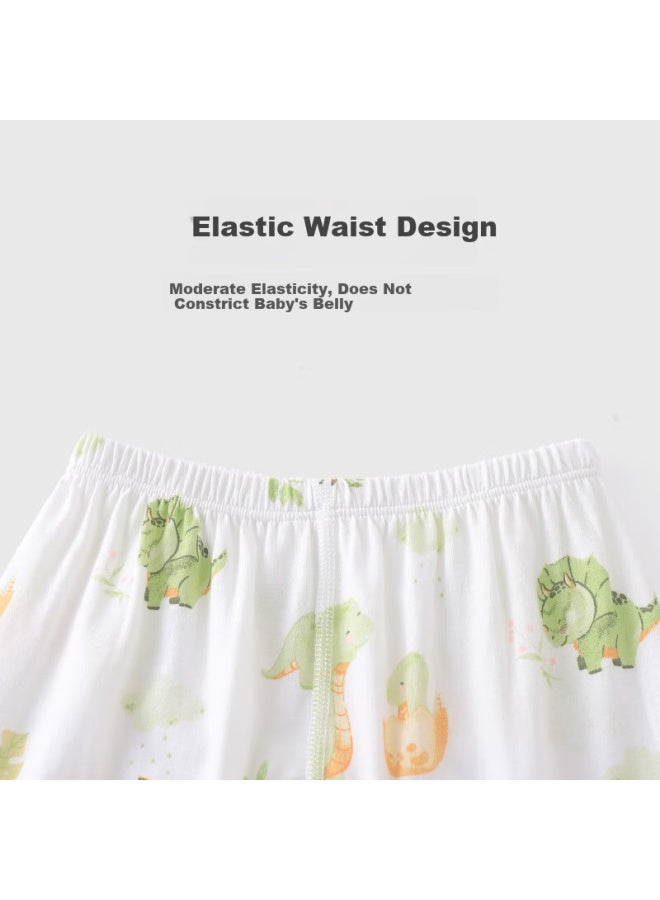Youqi Yooqi Open-crotch Pants For Baby Boys Summer Thin Cotton Anti-mosquito Pants Infant Open-crotch Pants For Boys Outside Children's Cross Pants - Image 2
