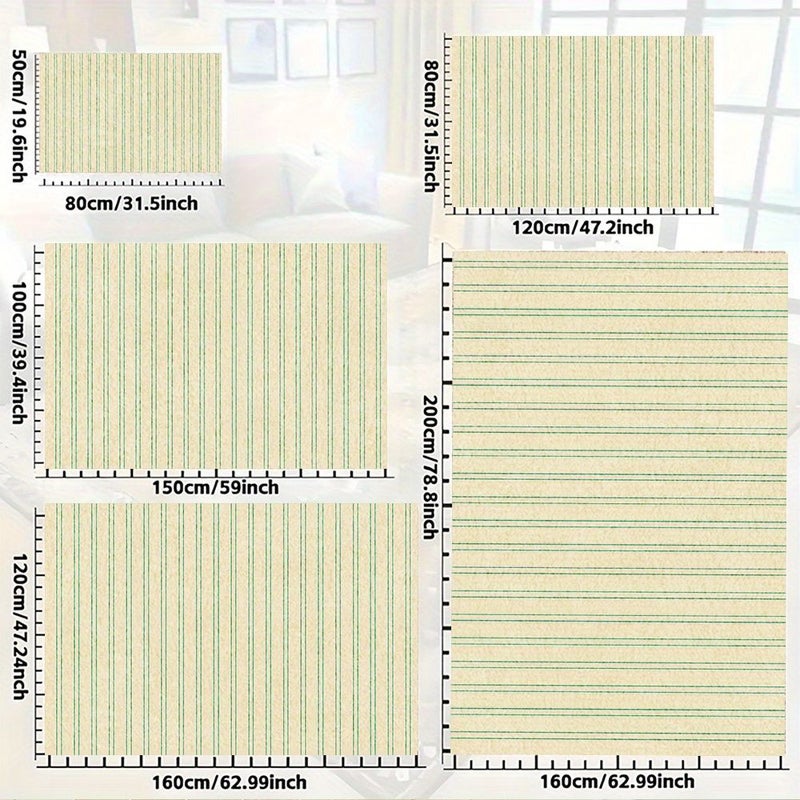 Extra Large 2435 Inches Velvet Non Slip Mat With Geometric Line Design For Bedroom Living Room Entrance Camping And Yoga - Image 3