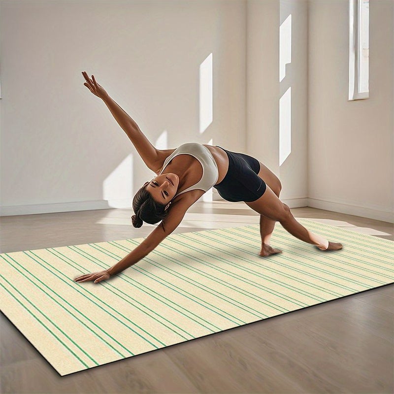 Extra Large 2435 Inches Velvet Non Slip Mat With Geometric Line Design For Bedroom Living Room Entrance Camping And Yoga - Image 4