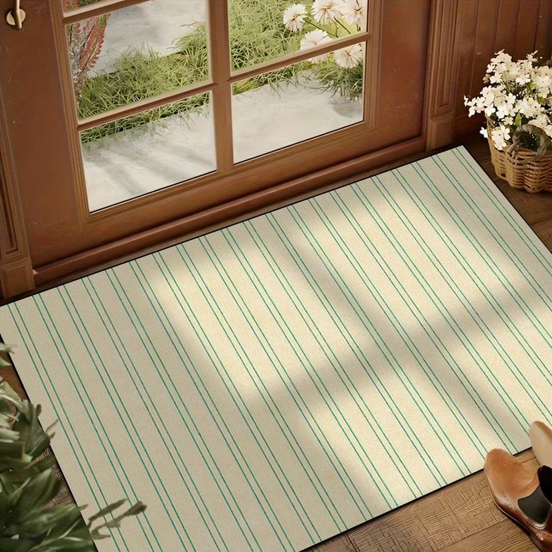 Extra Large 2435 Inches Velvet Non Slip Mat With Geometric Line Design For Bedroom Living Room Entrance Camping And Yoga - Image 2