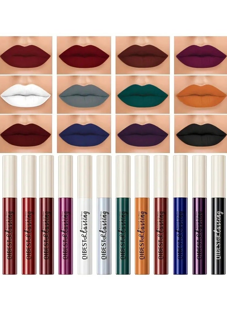 QiBest - Matte Lip Gloss Long Lasting  Smudge Proof Non Sticky Lip Stain COLOR 01 - Image 1