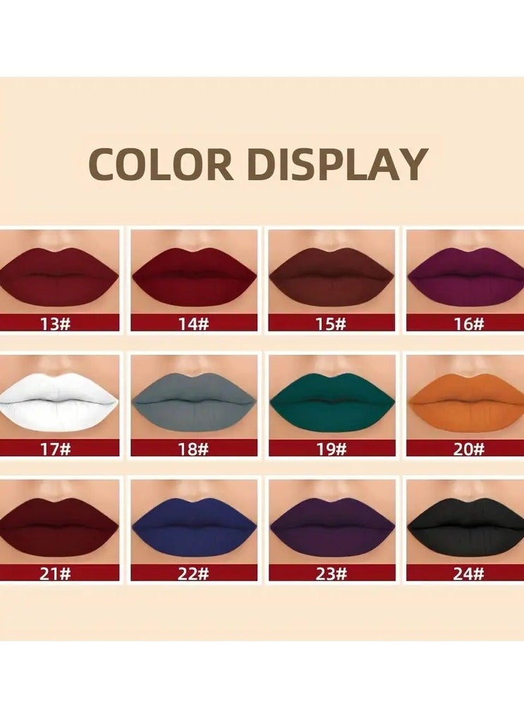 QiBest - Matte Lip Gloss Long Lasting  Smudge Proof Non Sticky Lip Stain COLOR 01 - Image 1