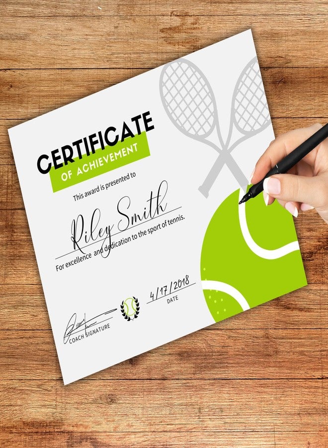 Lashicorn Tennis Player Certificate of Achievement 30pk 8.5x11” Racket Team Winner Tournament Improved Participation Ball Summer Court Recognition - Image 3